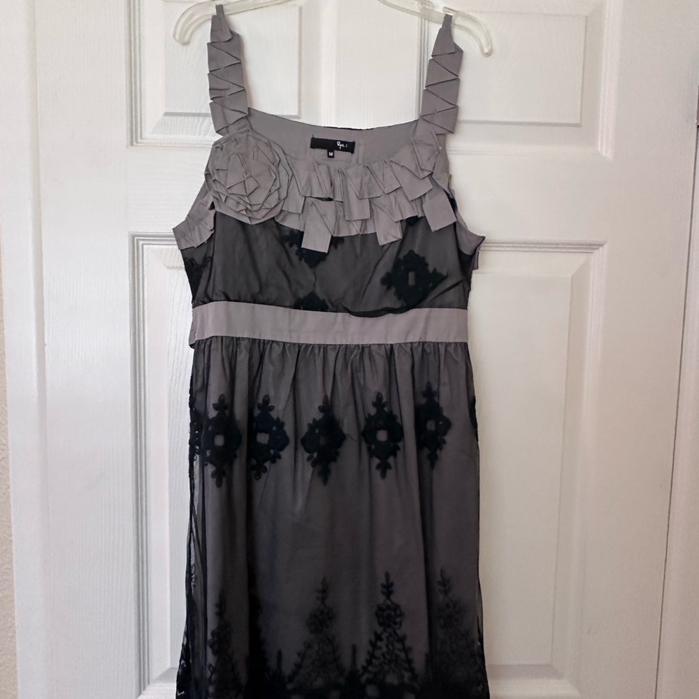 Ryu Taupe Ruffle Front Dress